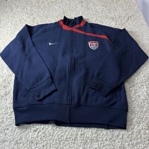 Nike Team USA Soccer Track‎ Jacket Mens XXL Red White Blue Full Zip World Cup